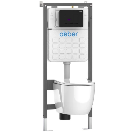 Кнопка смыва сенсорная Abber черная матовая AC0122SMB