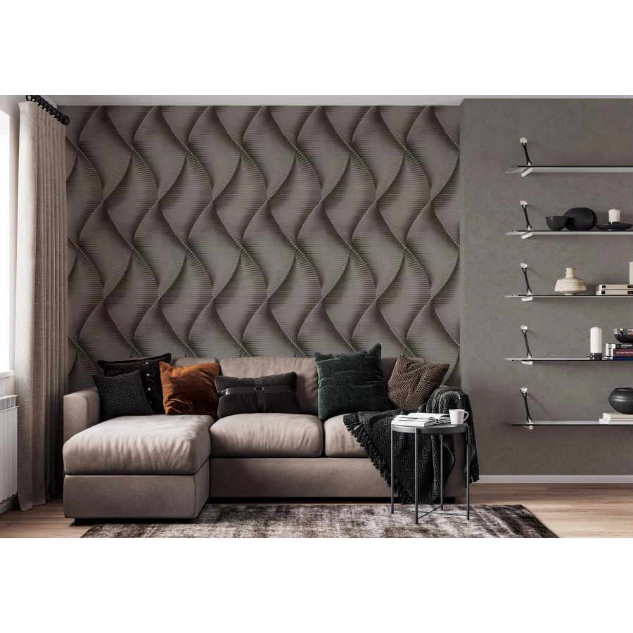 Обои флизелиновые Palitra Home Dinamica HomeColor черные HC72177-44 1,06х10,05 м