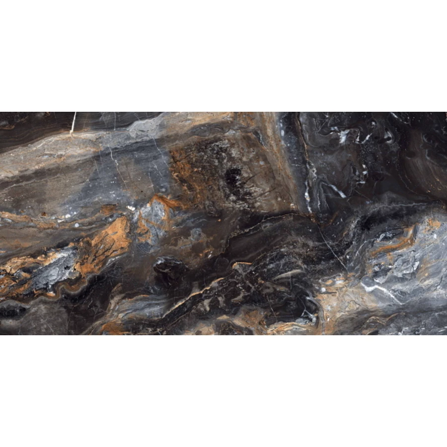 Керамогранит Neodom Massimo Lawa Nero Polished N20421 160х80 см