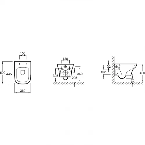 Подвесной унитаз Jacob Delafon Vox безободковый EDM102-00