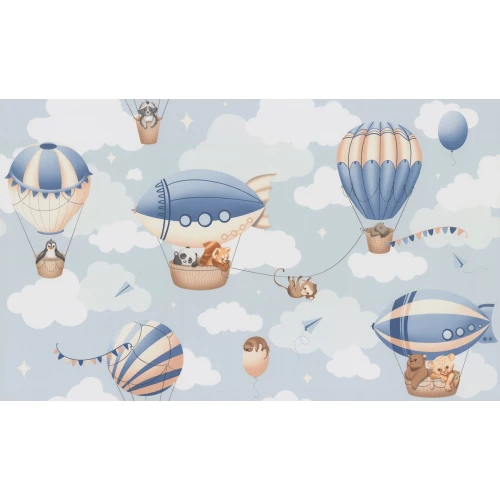 Обои флизелиновые Palitra Home Zoo Child HomeColor голубые HC72270-16 1,06х10,05 м