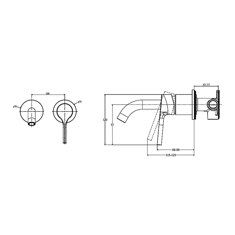 Смеситель для раковины Jacob Delafon Elate черный матовый E28318-BL