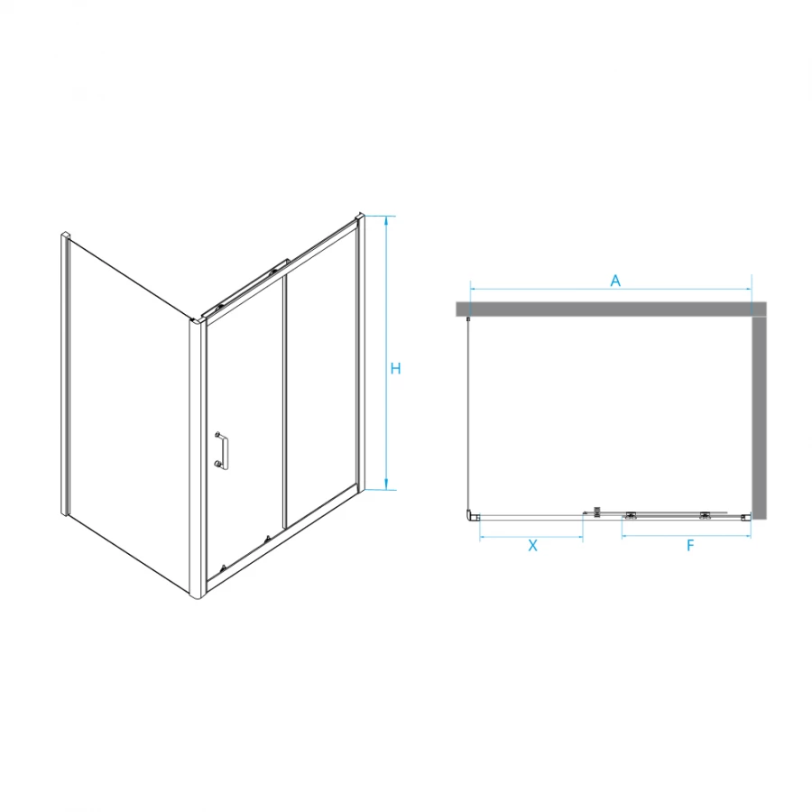 Душевой уголок RGW PA-74B PA-14B + Z-050-2B Прозрачное 410874107-14 100х70 см