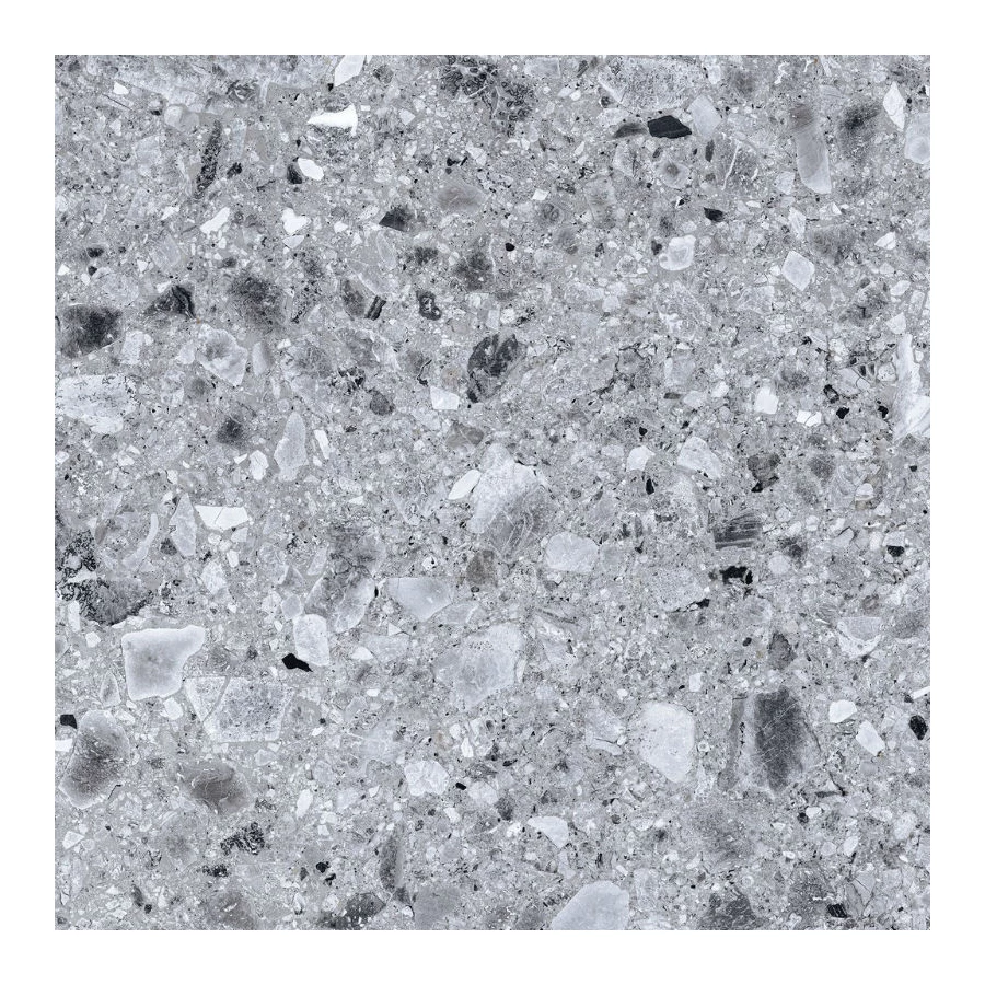 Керамический гранит Kerranova Terrazzo светло-серый K-331/MR 60х60 см