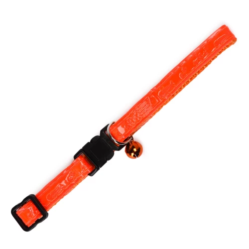 Ошейник для кошек Nobby с бубенчиком Неон Оранжевый