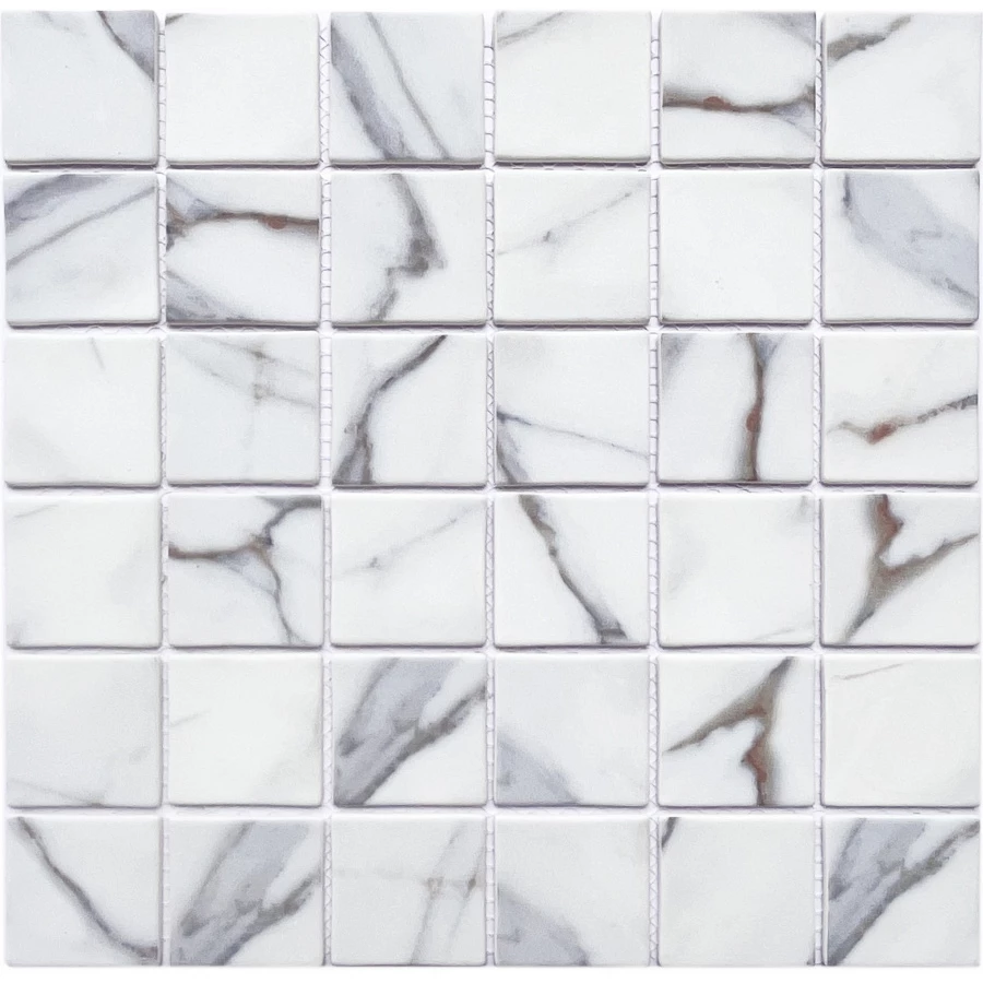 Мозаика Pixel mosaic Soft Touch из стекла чип 48x48 мм сетка PIX758 300х300x4 мм