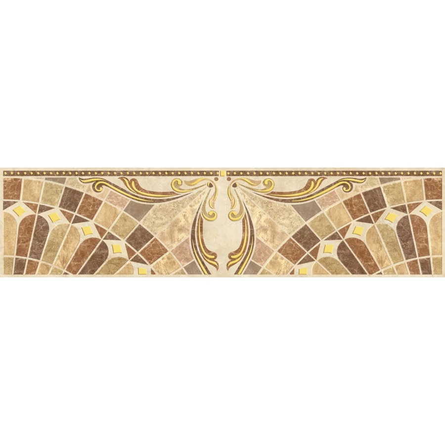 Плитка настенная Cerpa Ceramica Grecia Cenefa Бордюр матовый бежевый 45х11 см