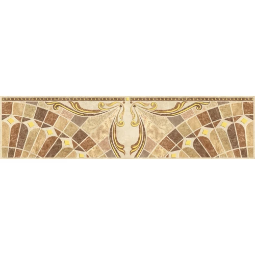 Плитка настенная Cerpa Ceramica Grecia Cenefa Бордюр матовый бежевый 45х11 см