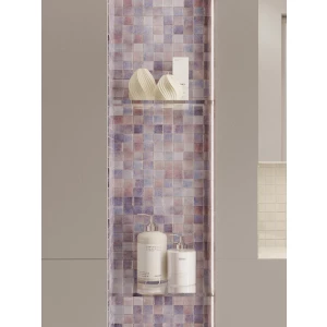 Мозаика Bonaparte Стеклянная мозаика Atlantis Bianco 24х24 глянцевая белая 31,5х31,5 см