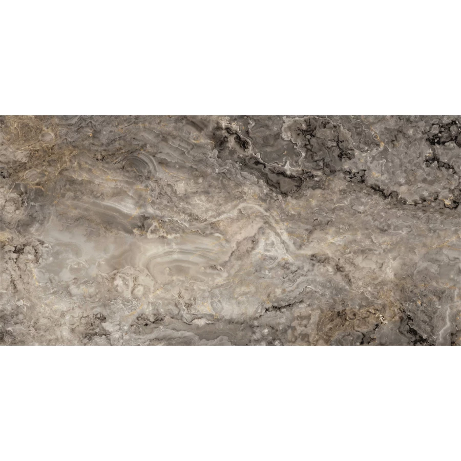 Керамогранит Realistik Doha Polished Silver Carving серый 120x60 см