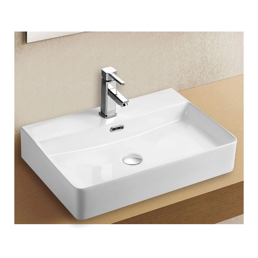 Раковина Azario накладная белый AZ-2173 60х42х12 см