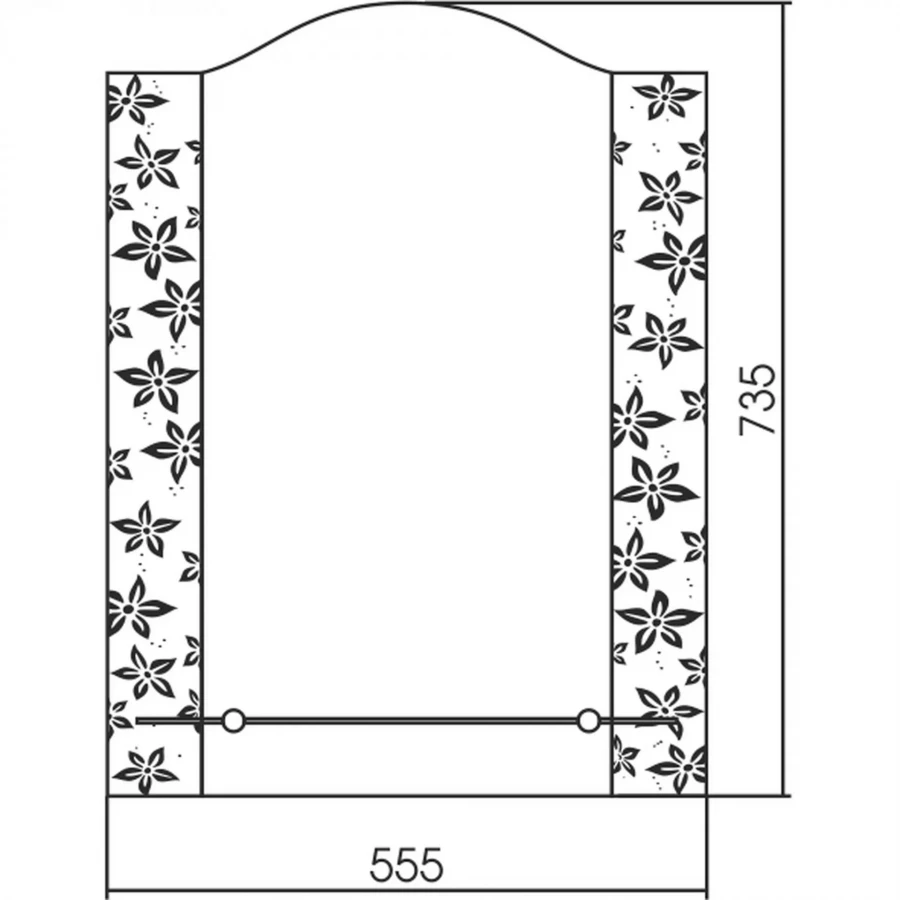 Зеркало Silver Mirrors с полкой Азалия ФР-00002358 55.5x73.5 см
