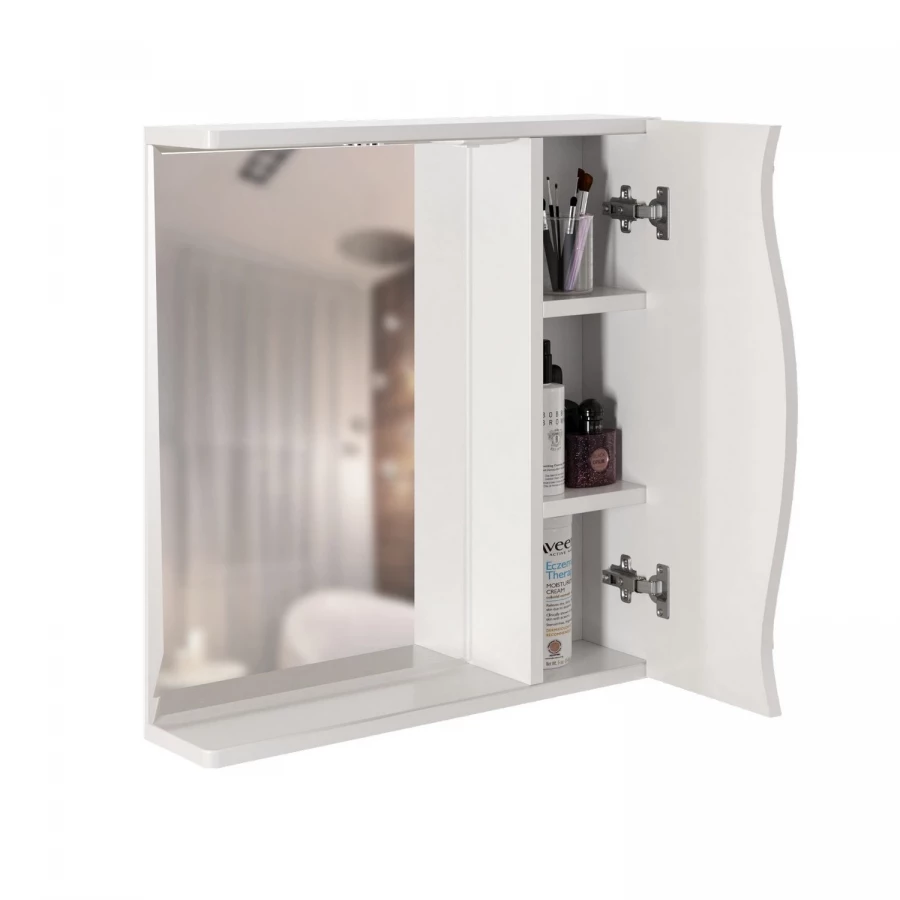 Шкаф навесной MixLine Лима-65 правый с подсветкой 551708 65x70x15 см