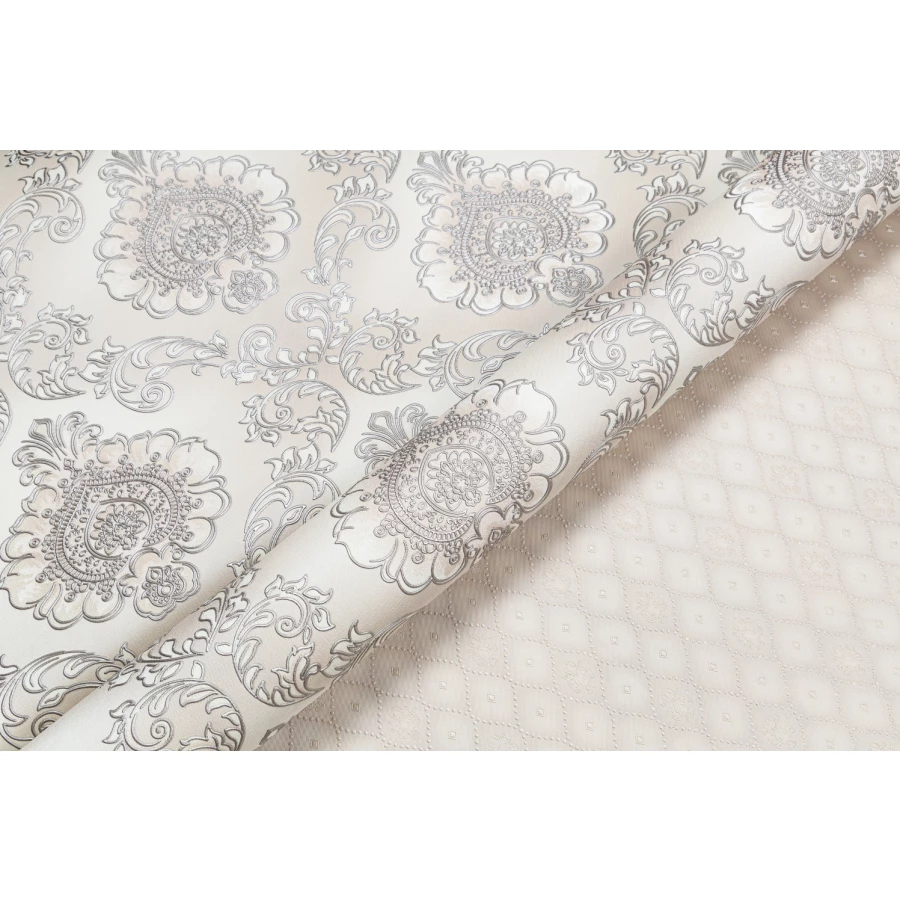 Обои флизелиновые Palitra Home HomeColor Iris Merletto Rosalina бежевые HC71619-21 1,06х10,05 м