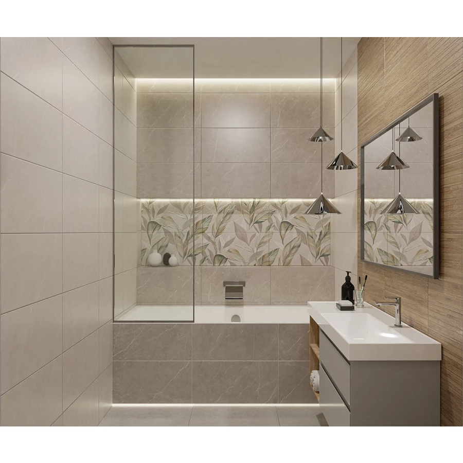 Плитка настенная Azori Ebri Foliage 2 матовая многоцветная 00-00109628 63х31,5 см