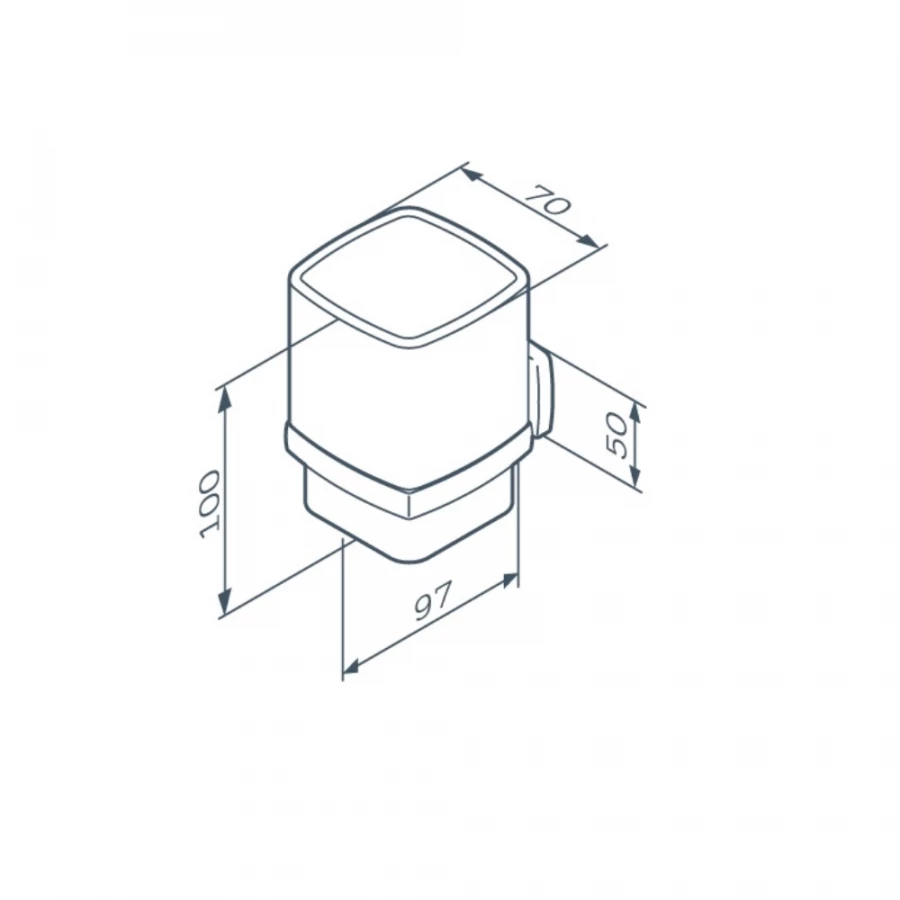 Стеклянный стакан с настенным держателем Am Pm Gem A9034300