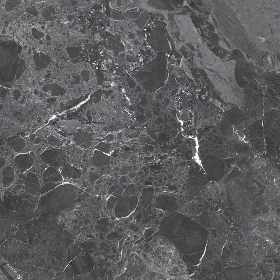 Керамогранит Delacora Greiny Dark sugar-эффект черный 6060GRY99 60х60 см