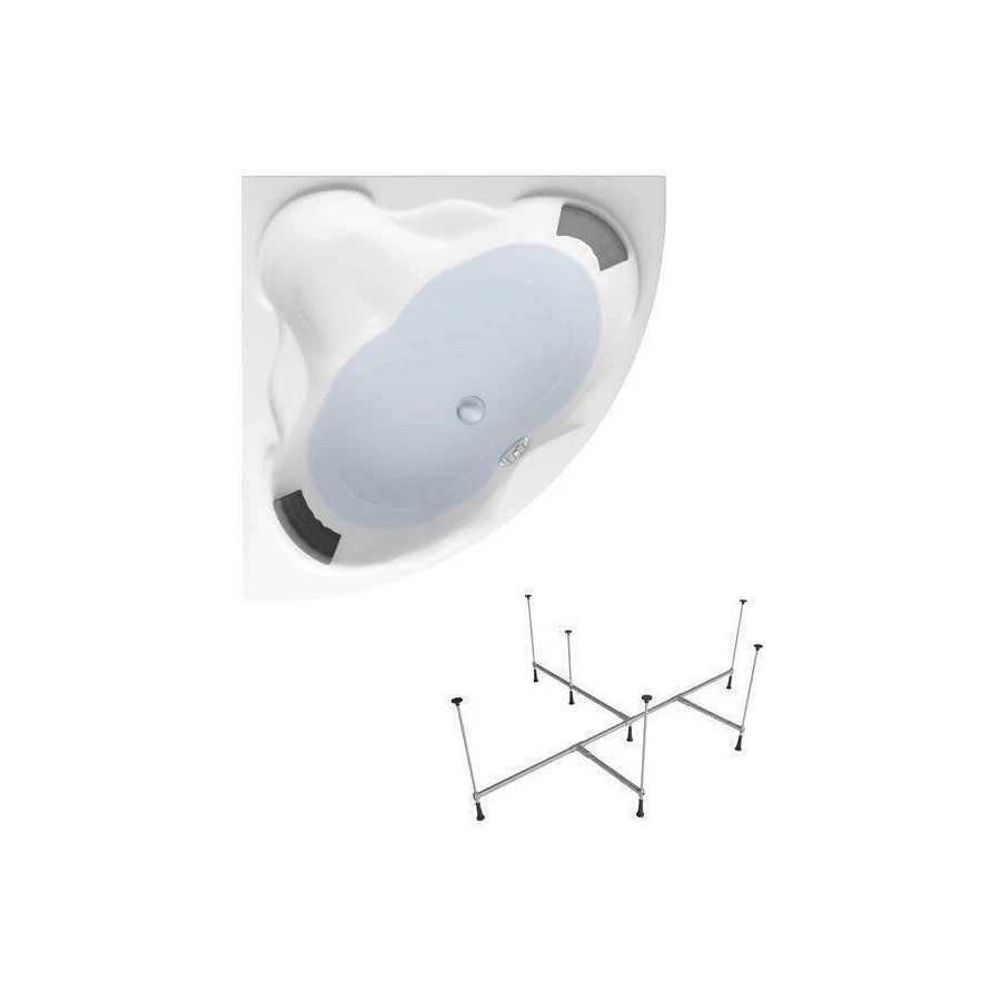 Акриловая ванна Lavinia Boho Elegant S1-3705014P универсальная (комплект 3 в 1) 140x140 см