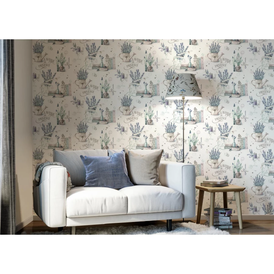 Обои флизелиновые Palitra Home Lavande синие HC71985-46 1,06х10,05 м