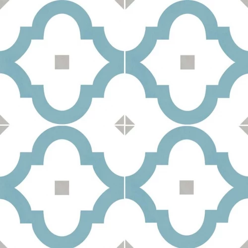 Керамогранит Ribesalbes Hermitage Tabarca матовый бело-голубой 20х20 см