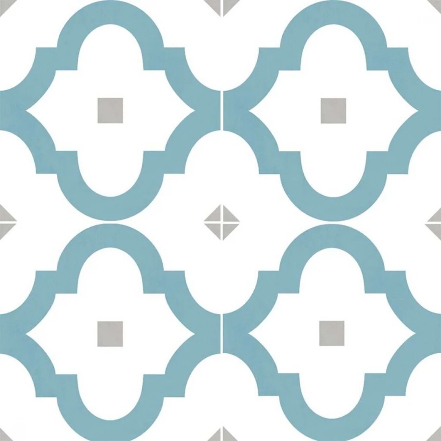 Керамогранит Ribesalbes Hermitage Tabarca матовый бело-голубой 20х20 см