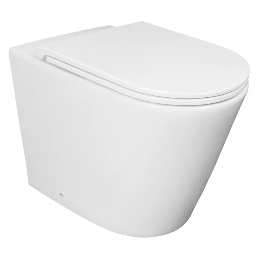 Унитаз напольный Azario Teramo приставной быстросъемное сиденье с микролифтом AZ-1003N 58х36х43 см