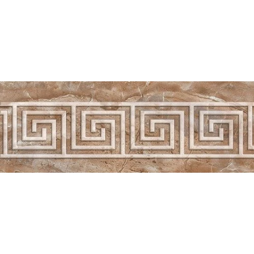 Бордюр Нефрит-Керамика Гермес коричневый 13-01-1-24-43-15-100-1 25х10