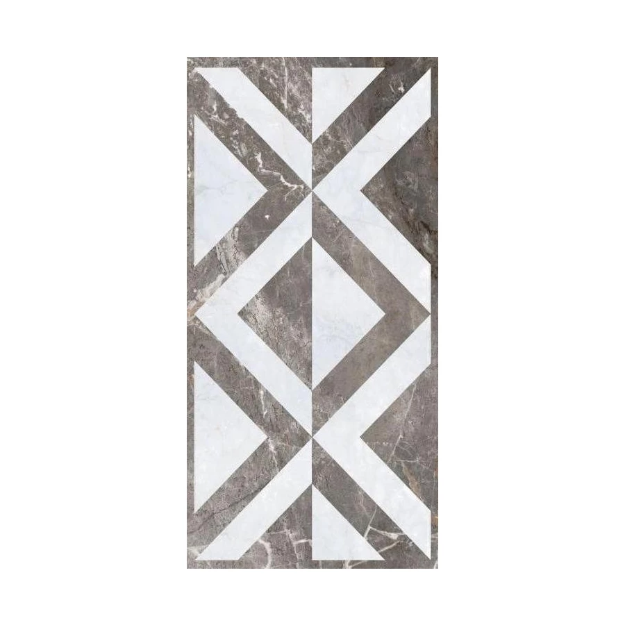 Керамогранит QUA Granite Crown Sg Dekor Fon Full Lap глянцевый светло-серый S06AD047D1D10F0 120х60 см