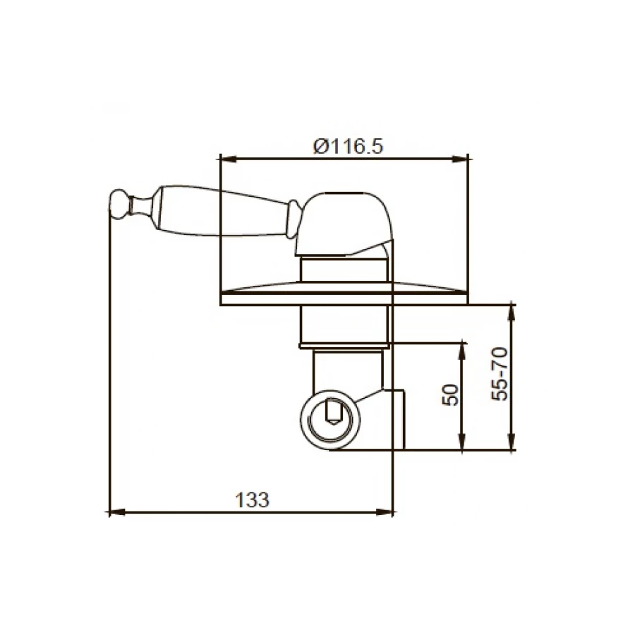 Смеситель для ванны Kaiser Vincent 31017 хром