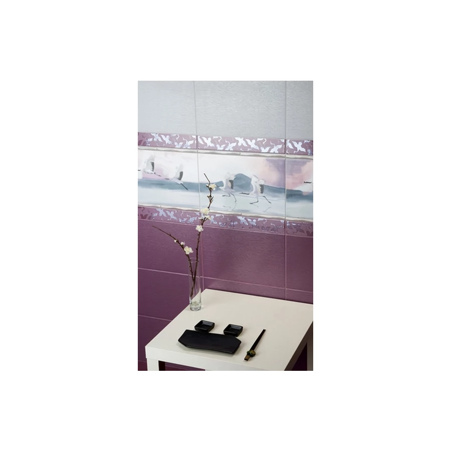 Бордюр Kerama Marazzi Кимоно Журавли 6157/B1691 40х6 см