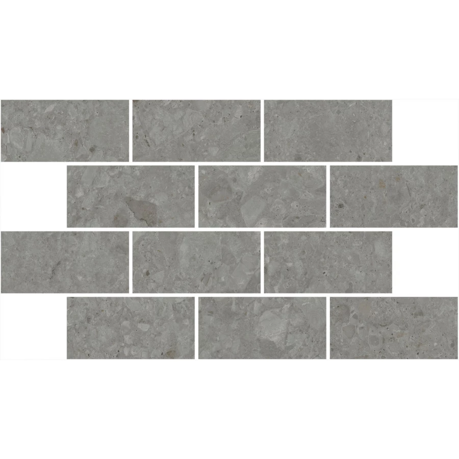 Декор Kerama Marazzi Чеппо ди Гре мозаичный обрезной матовый серый тёмный DD606120/MM 34,6x20 см