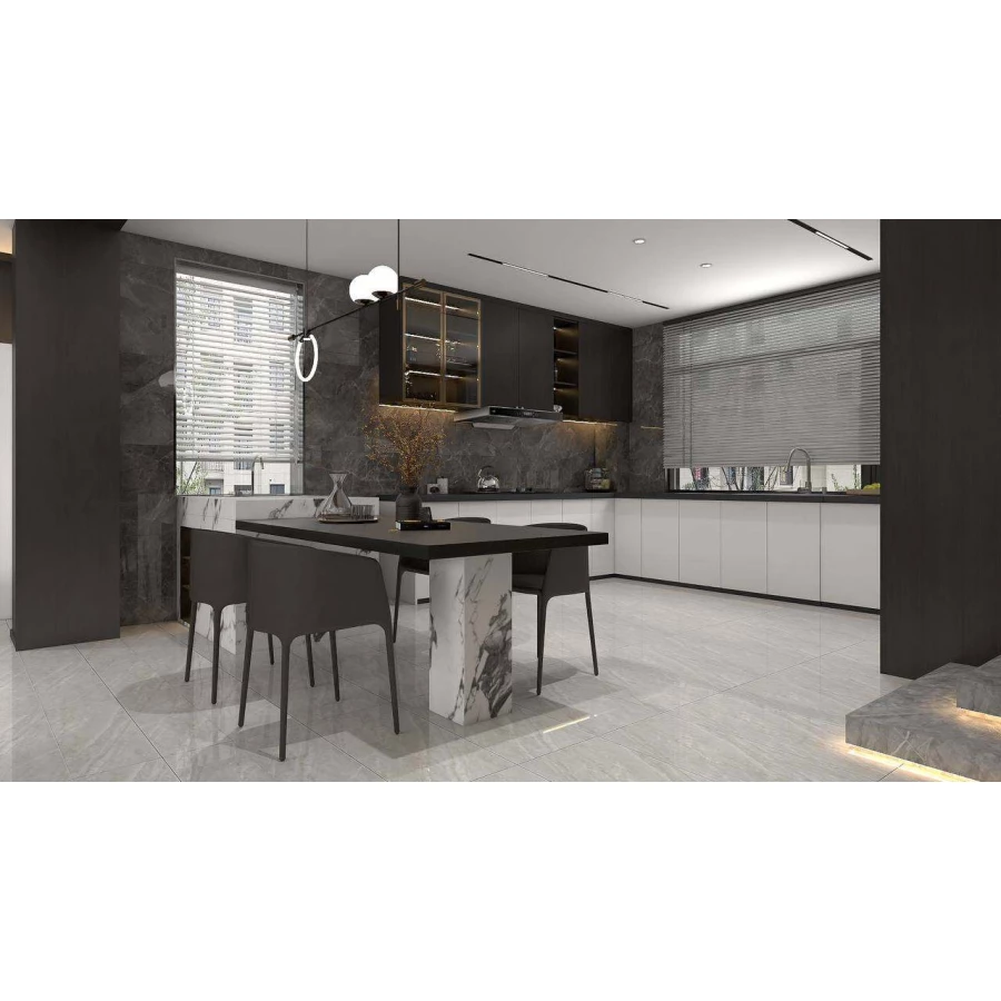 Керамогранит Basconi Home Roma full body polished sinking ink серый 9 мм BHW-0015 120х60 см