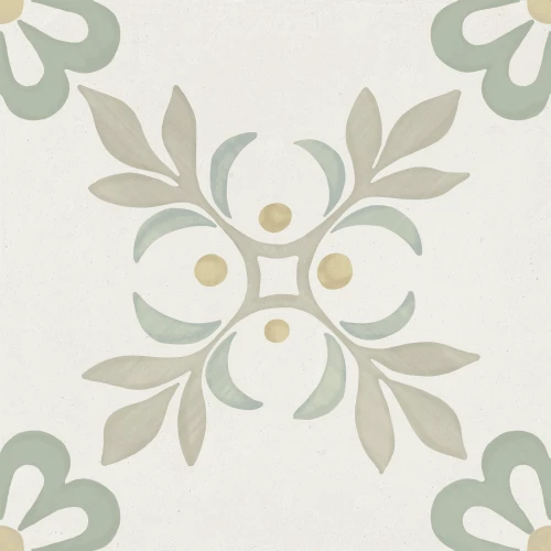 Керамогранит Harmony Peronda Llevant Taupe Garden LT матовый бело-зеленый 3386040464 22,3х22,3 см