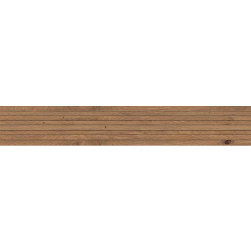 Декор керамогранит Atlas Concorde Италия Лог Дип Оук Татами 3Д / Log Deep Oak Tatami 3D Matte Sensitech рельефный под дерево AYCS 18,5х120 см 9 мм