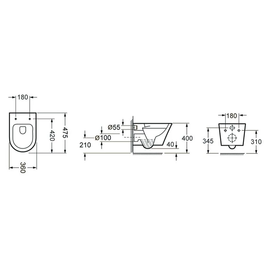 Унитаз Lavinia Boho Biore Compacto Rimless 21010005 (комплект 2 в 1)