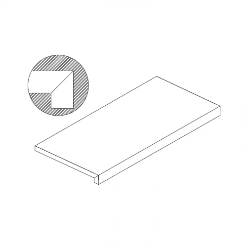 Ступень ТехноАрт керамогранит фронтальная клееная СТК20 многоцветная толщина 20 мм 100х30 см