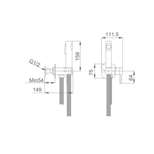 Смеситель Haiba с гигиенической лейкой HB5518