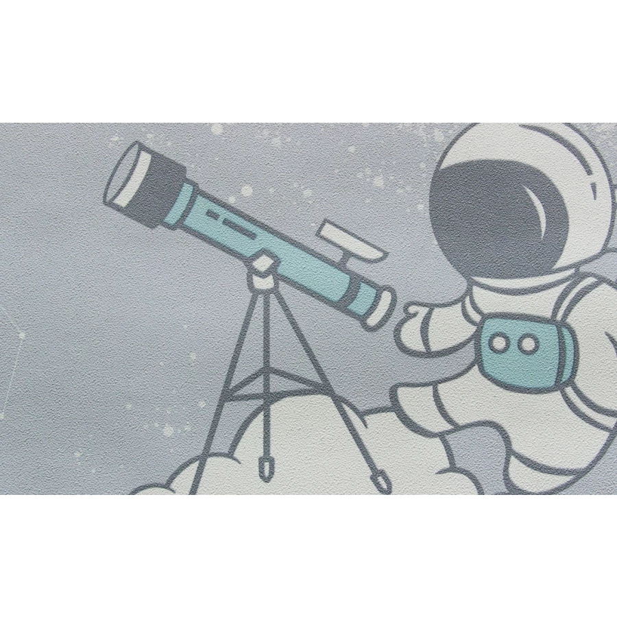 Обои флизелиновые Аспект Deluxe Акцент Космикс белые 70438-14 1,06х10,05 м