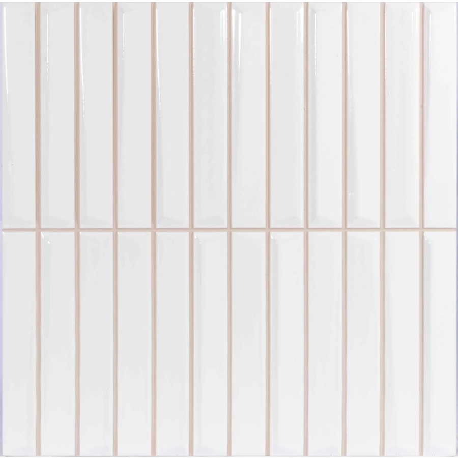 Плитка настенная Monopole Melody White глянцевая белая 20x20 см