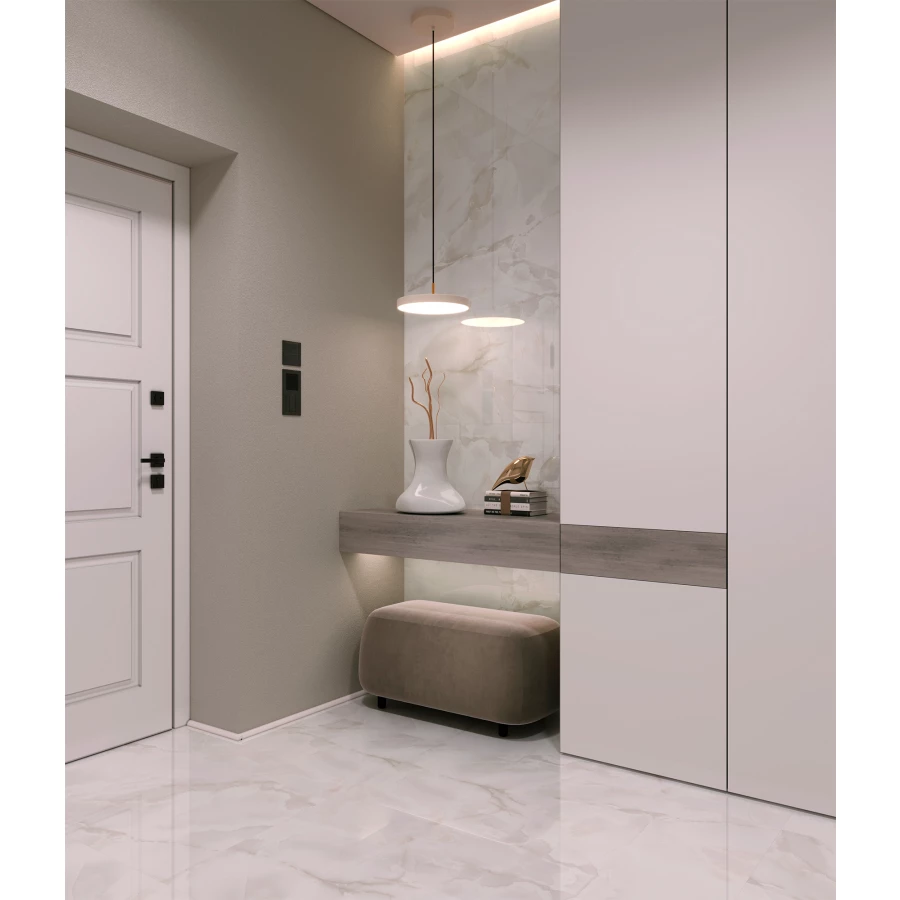 Керамогранит Arcadia Ceramica Primo Onyx Grey Full Polished светло-серый FP1017-A 120х60 см