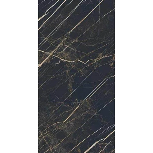 Керамогранит Casalgrande Padana Marmoker Night Storm Lucido глянцевый черный 12460302 120х60 см