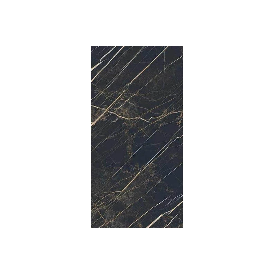 Керамогранит Casalgrande Padana Marmoker Night Storm Lucido глянцевый черный 12460302 120х60 см