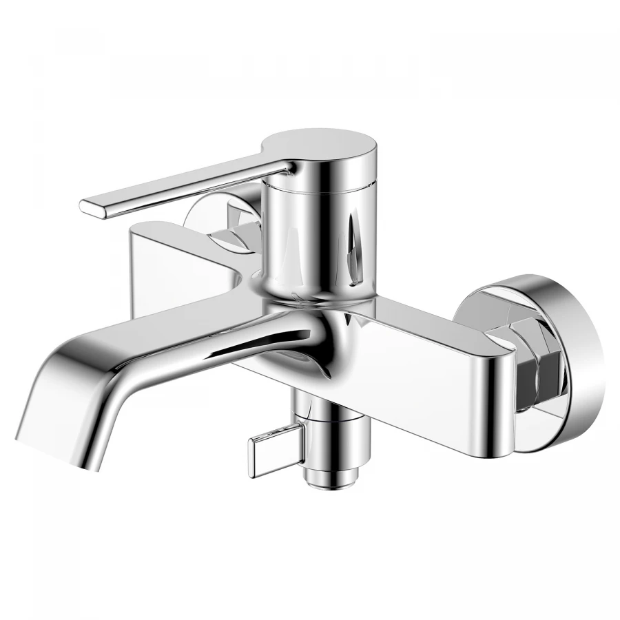 Смеситель для ванны и душа Azario Vincente с ручным душем керамический картридж хром AZ-VRZ238326C