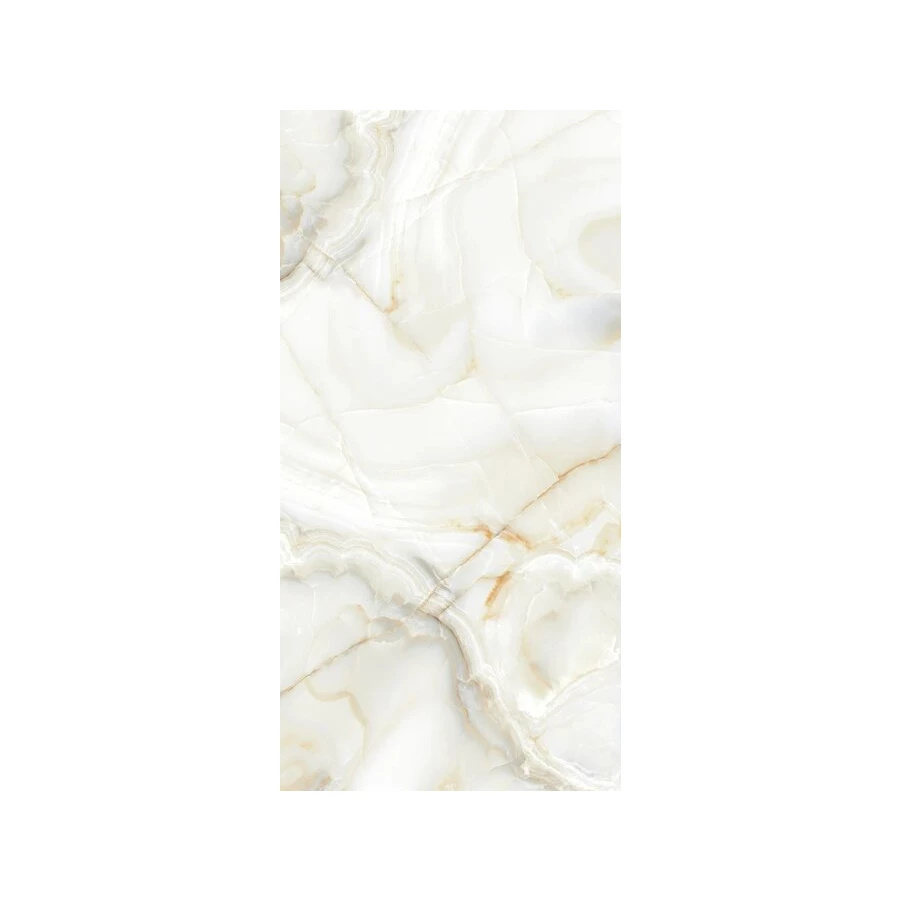 Керамогранит Planet Ceramics UKSL 2417 глянцевый с золотом белый 120х60 см