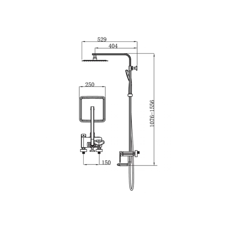 Душевая система Kaiser Estilo 62182 хром