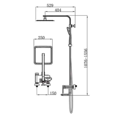 Душевая система Kaiser Estilo 62182 хром