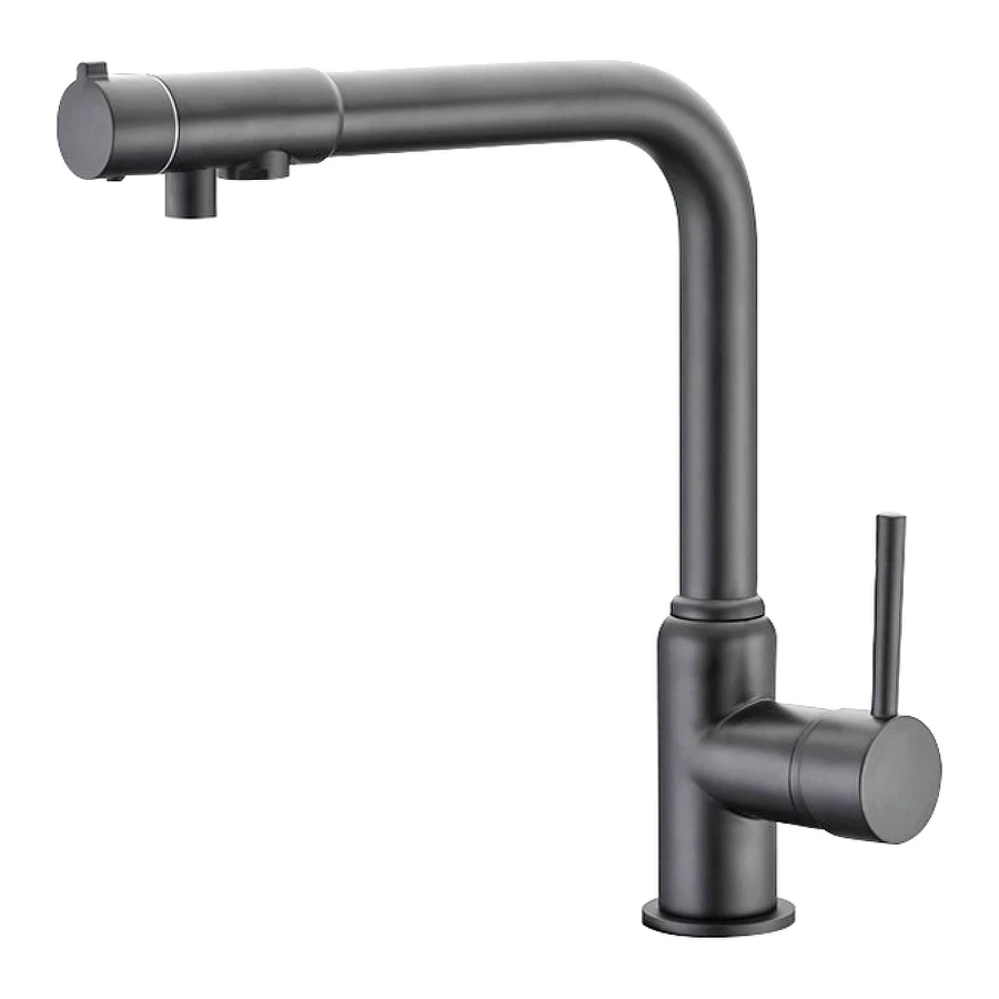 Смеситель для кухни Kaiser Teka ф35 боковой под фильтр Gunmetal 13044-15