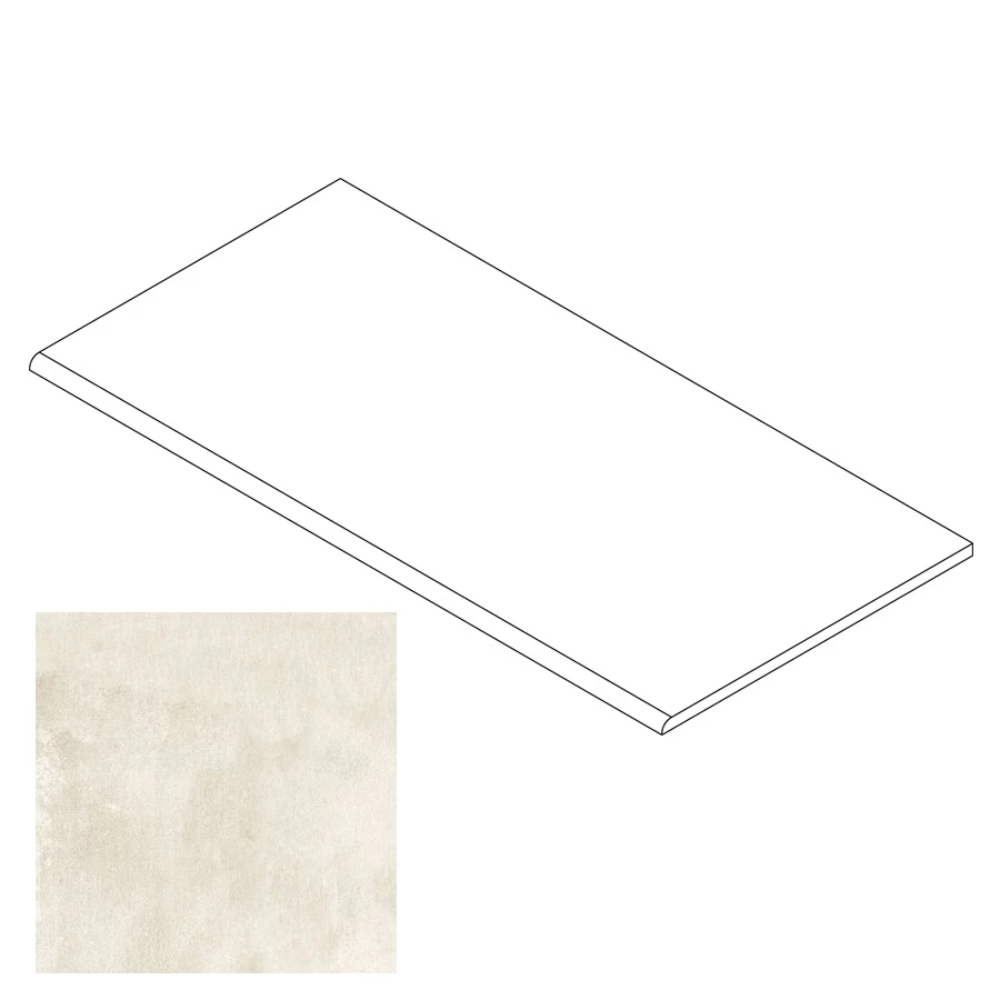 Ступень Gresse Matera с завальцовкой бетон светло-бежевый GRS06-17 120х29,5 см