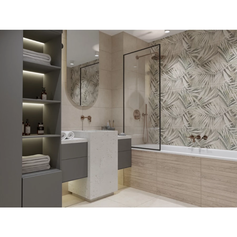 Плитка настенная Azori Desert Maple Struttura матовая бежевая 1,79 м2 00-00109545 63х31,5 см