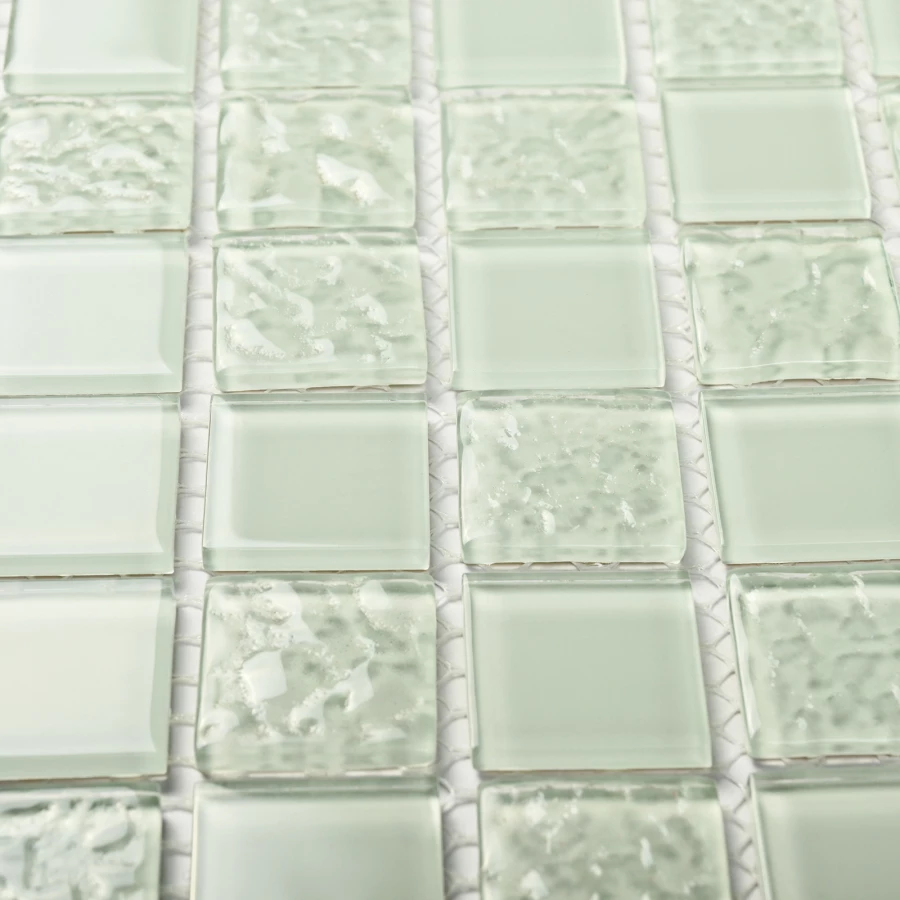 Мозаика Bonaparte Стеклянная мозаика White Rose 25х25 глянцевая белая 30х30 см